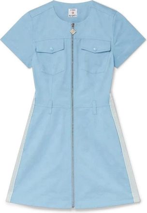 Casablanca Monogram Dress - Dames - Shirt Kleedjes - Blauw - S - Katoen - Kleedjes