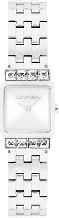 Calvin Klein Womens Square Dial Link Bracelet Watch - Silver - OS