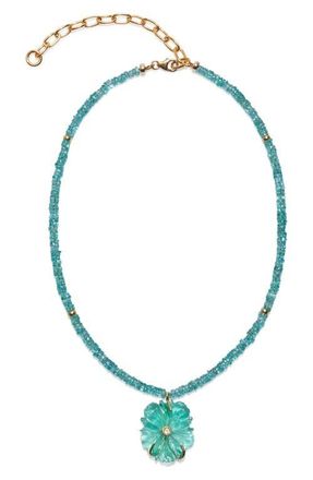 Lizzie Fortunato New Bloom Pendant Necklace in Blue at Nordstrom
