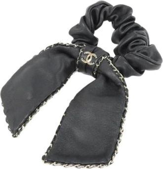 Chanel Pre-owned Accessories, female, Black, Size: ONE SIZE Pre-owned Scrunchie