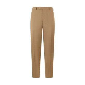 Brooks Brothers Virgin Wool Plain Trousers - male - Brooks Brothers - Straight Trousers - Beige - W36 - Trousers