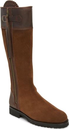 Penelope Chilvers Inclement Long Tassel Waterproof Knee High Boot in Dark Oak at Nordstrom, Size 10Us