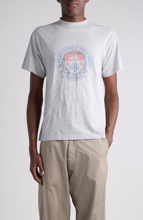 Balenciaga Standard Crest Logo Cotton T-Shirt in 1302 Light Heather Grey at Nordstrom, Size Xx-Large