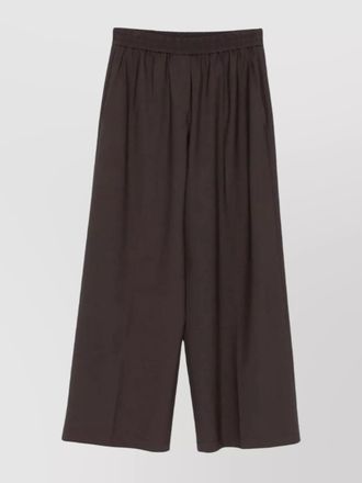 Brunello Cucinelli wide leg trousers elastic waistband