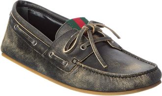 Gucci Gg Logo Leather Loafer