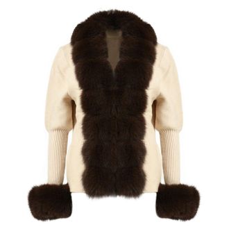 Wanan Luxury Jacket Andò Beige with Fur