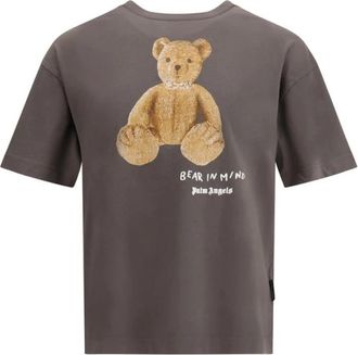 Palm Angels Bear In Mind Grafisch T-shirt - Heren - T-shirts - Bruin - M - Katoen - Tops