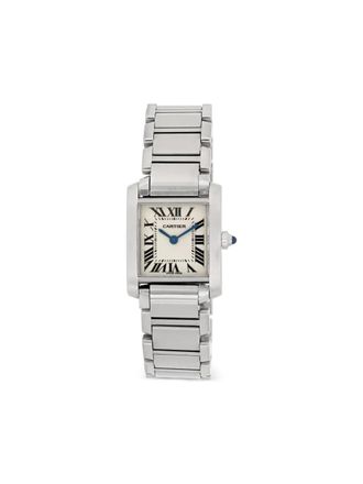 Cartier Tank Francaise 20mm watch - women - stainless steel - One Size - White