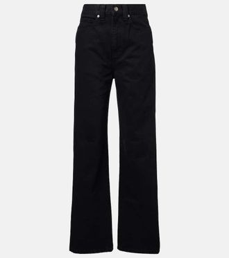 パンツ KHAITE SS25 LENTON PANT (31643000 W3000 207) Lenton Pant in Black with White Stripe – KHAITE