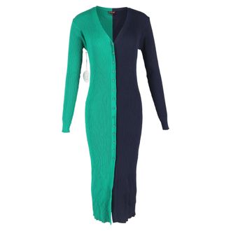 Staud Staud Shoko Colorblocked Midi Dress in Multicolor Viscose
