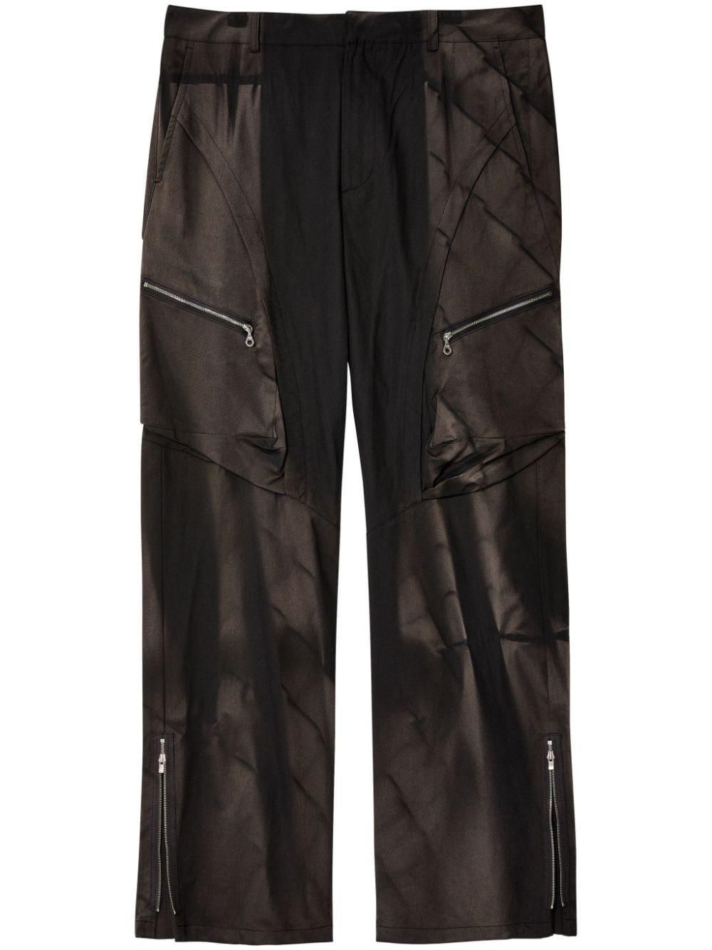 Jiyong Kim Sun-bleached draped-pocket trousers - men - Cotton - M 