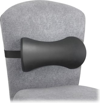 Safco Memory Foam Lumbar Support Backrest - Black