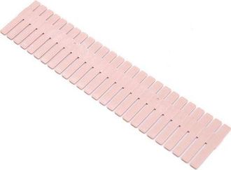 OEM Juego De 4 Separadores De Cajones De Pl&aacute;stico Ajustables, Color Rosa, 37 X 7 Cm