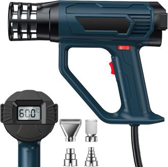 OEM Separador T&eacute;rmico De 2500 W Con Pantalla Digital Lcd, Pistola De Aire Caliente Con Temperatura Y Flujo De Aire Ajustables De 50 &deg; A 550 &deg;, Pistola De 