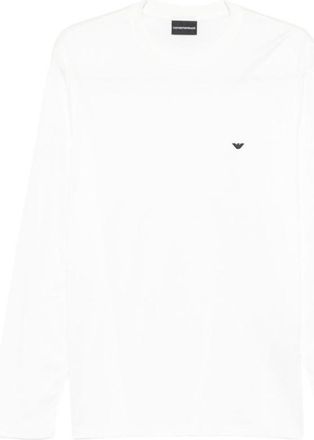 Emporio Armani White Round Neck Logo T-shirt