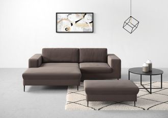 Domo Collection Ecksofa »Modica kompakt und elegant, Breite 244, L-Form« moderne Optik mit extrabreiter Recamiere, auch in Cord