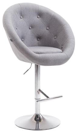 Clp Clp - Taburete De Bar London V2 En Tela Gris Cromado
