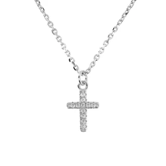 Autentica Petite Cross Pendant With Chain Necklace