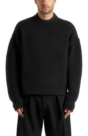 Mani&egrave;re De Voir KW001 Brushed Wool Knit Jumper in Black at Nordstrom, Size X-Large