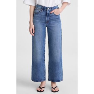 Madewell The Short Wide-Leg Crop Jeans Super Stretch Denim in Oneida Wash at Nordstrom, Size 27
