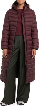 Noize Ivy Lightweight Long Puffer Coat in Porto at Nordstrom, Size X-Small