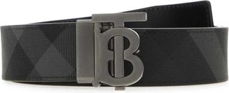Burberry TB 35Mm Plaque Riem - Heren - Riemen - Zwart - 110 CM - Leer - Accessoires