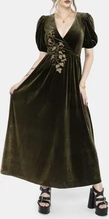 Disturbia Noura Floral Dragonfly Midaxi Dress in Green at Nordstrom, Size 10
