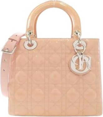 Dior Pre-owned Lady Patent Leather Handbag - Dames - Vintage Handtas - Roze - ONE Size - Vintage