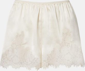 D&ocirc;en Iona lace-trimmed silk shorts