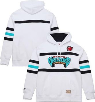 Mitchell & Ness Mens Mitchell & Ness White Vancouver Grizzlies Hardwood Classics Nights Head Coach Pullover Hoodie at Nordstrom, Size Medium