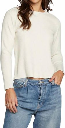 Chaser Long Sleeve Crew Neck Thermal Tee In Crema