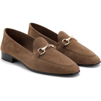 Mango Buckle Leather Loafer in Sand at Nordstrom, Size 8.5Us