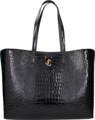 Jimmy Choo London Black Leather Shoulder Womens Bag