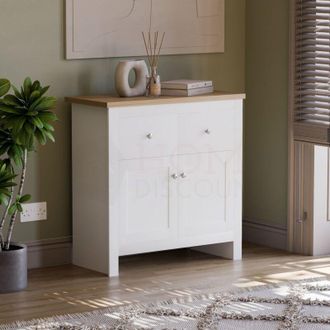 Home Discount Home Discount - Arlington Sideboard 2 Drawer 2 Door Cabinet Cupboard Storage, White