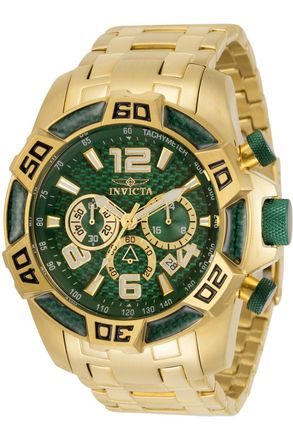 Invicta Pro Diver - SCUBA 34156 Heren Horloge - Quartz Uurwerk - Roestvrij Staal met groene Wijzerplaat - 50mm