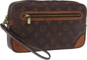Louis Vuitton Pre-owned Clutch Bag - Dames - Vintage Clutch - Bruin - ONE Size - Leer - Vintage