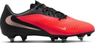Nike Phantom 6 Low Academy voetbalschoenen voor heren, voor zachte ondergrond (Rood, Zwart)