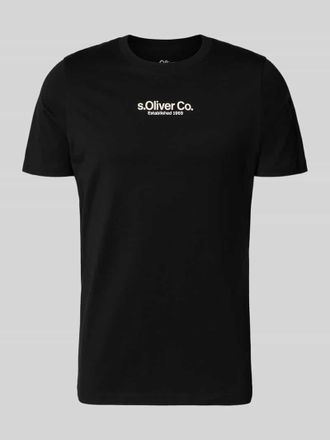 s.Oliver Red Label Regular Fit T-Shirt aus reiner Baumwolle in Black, Gr&ouml;&szlig;e XXXL