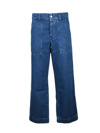 Maison Kitsun&eacute; Blue Cotton Comfort Jeans