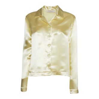 Philosophy di Lorenzo Serafini Romantic Viscose Blouse - female - Philosophy di Lorenzo Serafini - Shirts - Yellow - 2XS - Blouses & Shirts