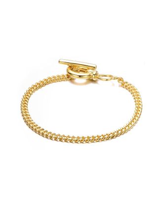 Rachel Glauber 14K Plated Link Chain Bracelet