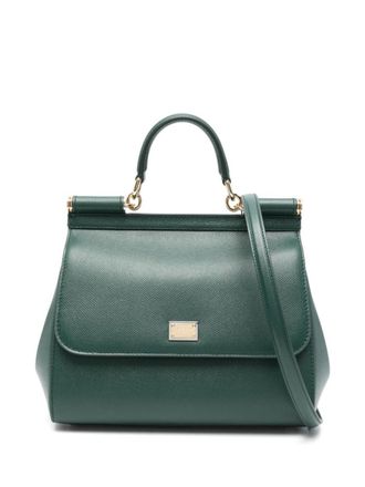 Dolce & Gabbana Dark Green Sicily Small Satchel