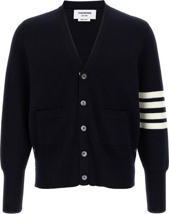 Thom Browne Blue 4-Bar Wool cardigan