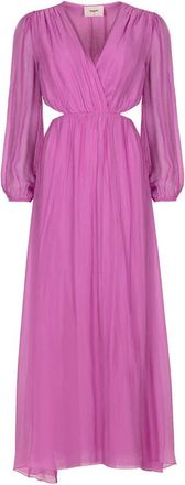 Freebird by Steven Icons Jurk Diola F-Wv-Silk - Dames - Maxi kleedjes - Paars - S - Kleedjes