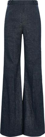 Dorothee Schumacher Fluid Denim Pants - Dames - Wijde Broeken - Blauw - XL - Denim - Broeken