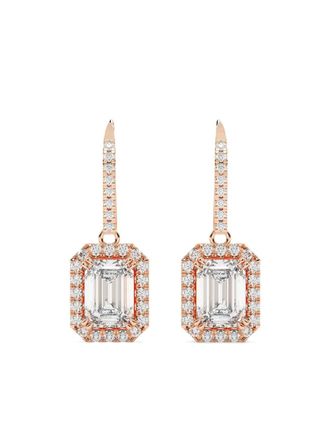 Tilla 14kt rose prong setting earrings - Pink