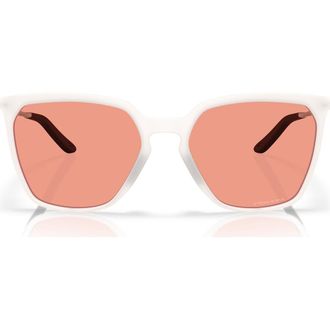 Oakley Prizm Berry 57mm Rectangular Sunglasses in Matte Vapor /Prizm Berry at Nordstrom