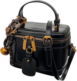 Generic Women Square Box Purse,Tote Shoulder Bag Retro Square Box | Top Handled Birthday Mothers Day Cosmetics Holder with Removable Strap for Dating, Wedding