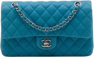 Chanel Borsa a spalla vintage Pre-owned Double Flap - - Pre-owned - Donna - Blu - ONE SIZE