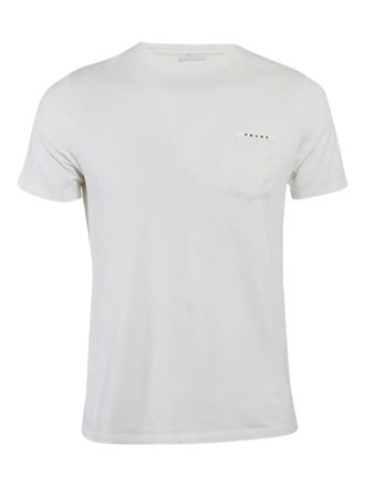 Prada T-shirt girocollo in cotone - Bianco